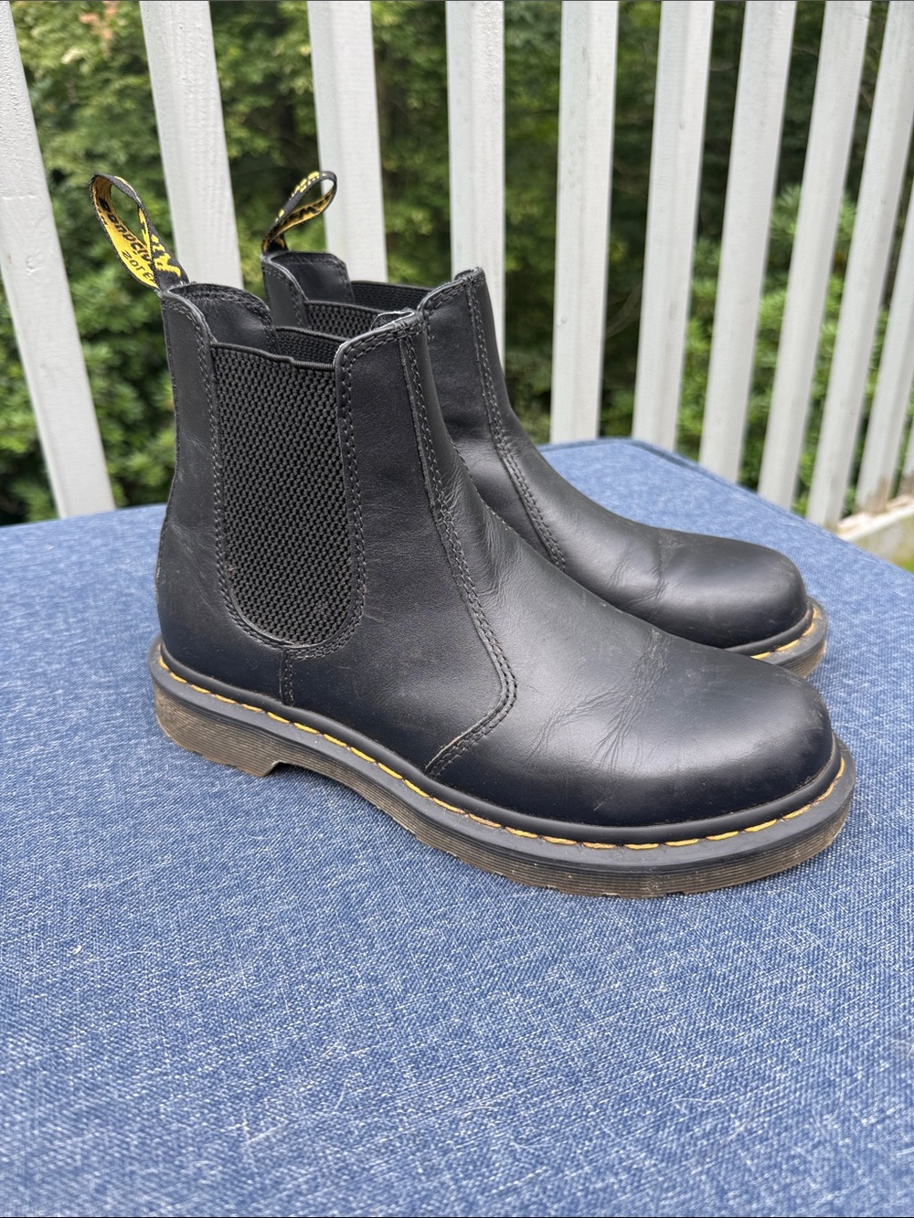 Dr. Martens AirWair Black Chunky Chelsea Ankle Boots Sz 8